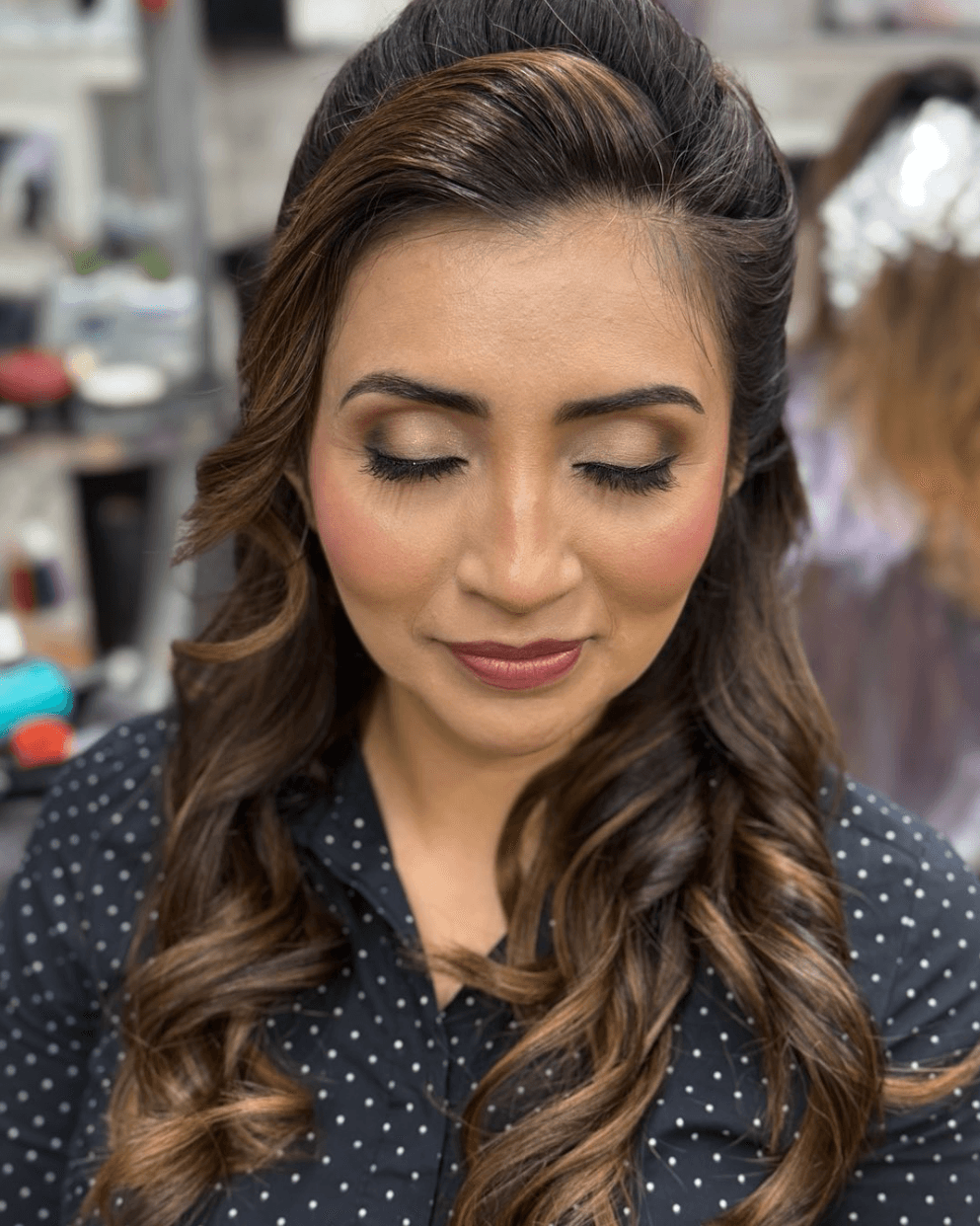 Bronze smoky eye makeup